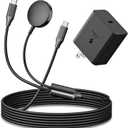 Upgraded 2in1 Samsung Watch Charger Fast Charging, 45W Super Fast Charger Block USB-C Compatible with Galaxy Watch Ultra/7/6 Classic/5 Pro/5/4 Classic/3/Active2/1, Galaxy S25/S24/S23/S22/21/20, Note