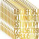 10 Sheets Large Letter Stickers, 500 Pcs 2 Inch Alphabet Stickers, Self Adhesive Vinyl Letter Stickers for School Project Classroom Bulletin Board Kids Crafts Mailbox Adults DIY Decor (Gold)