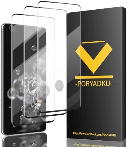 3 Pack Tempered Glass For Samsung Galaxy S20 Ultra Screen Protector[3 Pcs], 9H hardness Scratch resistant, Fingerprint Compatible with S20 Ultra 5G Glass Screen Protector