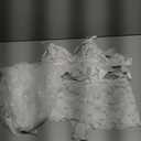 RSLOVE Women Sexy Lingerie Set - 3 Piece Bra and Panty Sets with Lace Kimono Robe Sleepwear Mesh Nightgown (Large, White)