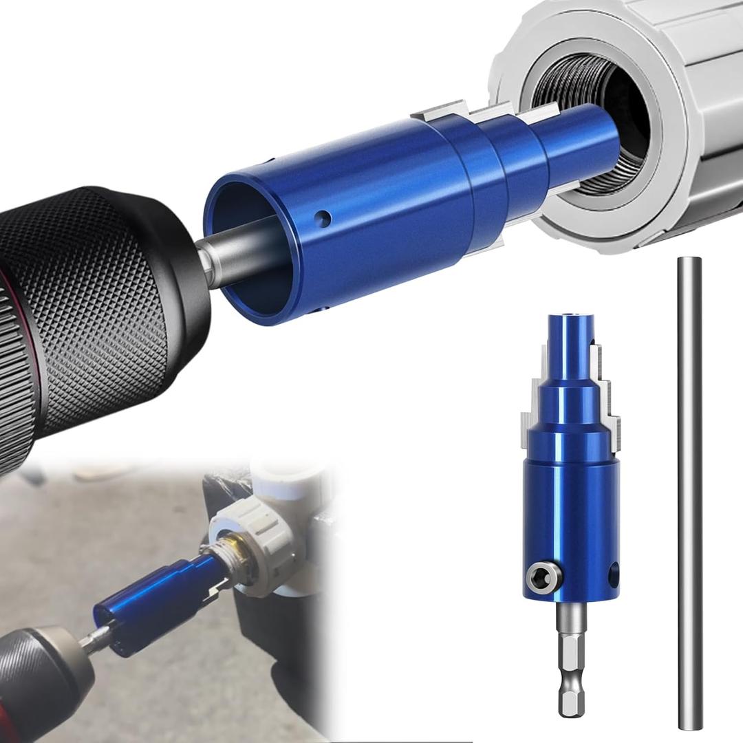 Broken Pipe Extractor Tool for 1/2" 3/4" 1" Pipes - Internal Pipe Wrench for Electric Drill | Quickly Removes Rusted/PVC/CPVC/PEX/Plastic Pipes/Valves/Faucet Bolts & Nipples by Hand