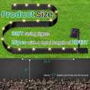2025 New 21ft. Metal Landscape Edging with Lights 15 Pack - 16.5"x8" Galvanized Steel Garden Border with Rolled Top & Curved Serrations - Flexible Bendable Rustproof Edging for Lawn Flower Bed Yard
