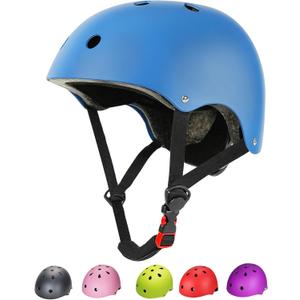 Kids Bike Helmet - Adjustable Toddler Helmets for Ages 2-8/8-14 Years Boys Girls, Multi-Sport Kids Helmet for Bicycles Skateboarding Scooter Balance Bike (Blue), S(18.8"-20.4"/ 2 -8years)