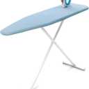 HOMZ Ironing Board, Folding Compact Table with Foam Pad and Cotton Cover, Light Blue - Portable Iron Machine Stand for Pressing Clothes - Ideal for Home, Dorm, and Laundry Room