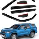 4 PCS in Channel Rain Guards Fit for Toyota 4Runner 2016 2017 2018 2019 2020 2021 2022 2023 2024, Durable Side Wind Deflectors, Smoke Vent Window Visors Shades Shield, Exterior Car Accessories
