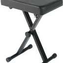 Yamaha OEM PKBB1 Adjustable Padded Keyboard X-Style Bench, Black, 19.5 inches