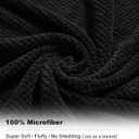 8-Piece Bath Towel Set, 2 Extra Large Bath Towel Sheets, 2 Hand Towels and 4 Washcloths - Highly Absorbent Quick Dry Microfiber,Ultra Soft Towel Set for Bathroom,Waffle Weave Design, Pack of 8 (Black)