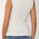 MakeMeChic Womens Vest Top Trendy Button Up Tank Tops Asymmetrical Y2k Going Out Top (White, S)
