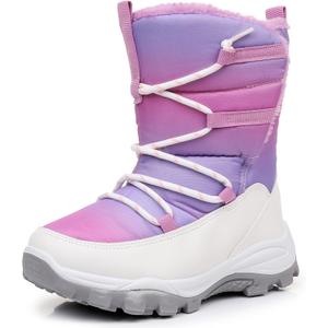 Blikcon Boys Girls Snow Boots Water-Resistant Slip Resistant Warm Winter Shoes 12 Little Kid
