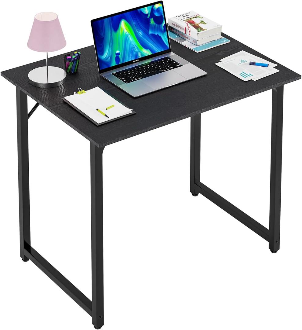 PayLessHere 32 inch Computer Desk Study Writing Table, Adjustable feet, Modern Furniture for Home Office (1, Black)