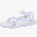Womens Aruba Textured Flatform Sandals White, Size 41