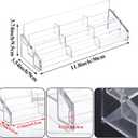 Suzile Acrylic Business Card Holder for Desk 9 Slot 3 Tier Multiple Business Card Display Clear Business Card Organizer Plastic Business Card Stand Desktop Card Rack for Storage Office Home