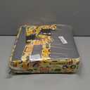 Toddler Booster Seat for Dining Table,4 Inches Washable Double Safer Straps Non-Slip Bottom Booster Seat Dining for Kids, Portable Travel High Density Sponge Detachable Increasing Cushion for Child (Yellow-Engineering vehicle)