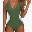 SUUKSESS Women Slimming Tummy Control One Piece Swimsuit Sexy Bathing Suit M