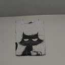 Funny Angry Cat with Coffee Mug Graphic T-Shirt, S