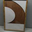 Large Abstract Brown and Beige Wall Art Set Modern Geometric Wood Grain Wall Decor Minimalist Neutral Mid Century Artwork Bohemian Art Decor for Living Room Bedroom Office-16x24Inch x3