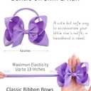Jollybows 40pcs 4inches Baby Girls Grosgrain Ribbon Hair Bows Headbands Nylon Elastic Hair Band Hair Accessories for Infants Newborn