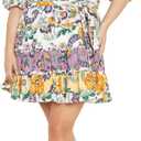 City Chic Women's Plus Size Dress Leona (Purple Jacaranda Splice, 24Plus