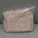 BAGSMART Large Toiletry Bag Travel Bag with Hanging Hook, Water-resistant Makeup Cosmetic Bag Travel Organizer for Accessories, Shampoo, Full Sized Container, Toiletries (Baby Pink)