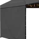 Ultralight Sidewalls for 10x10 Canopy Tent Silver Coated Side Walls with Tie Rope 1 Piece, Black