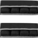 Meking 2 Pcs DSLR Battery Case Holder Storage Bag (4 Pocket) for AA/AAA Battery and LP-E6 LP-E8 LP-E10 LP-E12, EN-EL14 EN-EL15, NP-FW50 NP-F550 NP-FM500H (Gray)