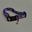 Kazazoo Dog Collar Cute and Soft Nylon Puppy Collar Girl, Adjustable Dog Collars for Medium Large Dogs, Purple Flowers-L