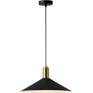 KCO Lighting Farmhouse Matte Black Barn Pendant Light 1-Light Mid Century Dome Pendant Lighting Industrial Cone Hanging Light Single Kitchen Island Light Fixture for Dining Room (Black)