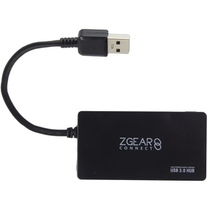 ZGear Connect Four Port USB 3.0 Data Hub - Black