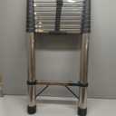 Telescoping Ladder 16.5 FT with 2 Detachable Hooks, 330 lbs Max Capacity