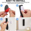 Retractable Remote Control Tether Wall Mounted Holder with Security Cable Lock for Tv Remotes Anti-Lost Leash for Home Hotel School Use