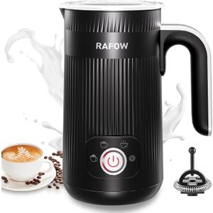 4 in 1 Electric Milk Frother: Automatic Milk Steamer Large Capacity Hot & Cold Coffee Foam Froth Maker, Milk Warmer Foamer for Latte, Cappuccino, Hot Chocolate (350mL-Magnetic)