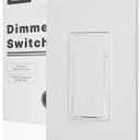 MOES Digital Dimmer Light Switch, 3 Way & Single Pole Dimmable Switches for LED, CFL, Incandescent, Halogen, 600Watt Max, No Neutral Wire Required, ON/Off Switch with Dimming Buttons (1 Pack, White)