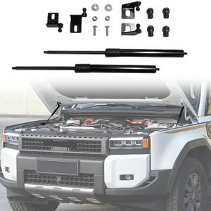 Lift Supports for Toyota Land Cruiser Prado J250 LC250 2024 2025 Car Accessories,Front Hood Struts Dampers Hydraulic Lift Supports ShocksInstallation Without Drilling(2 Pcs) Black