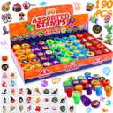 190PCS Halloween Party Favors Toys Stamps Halloween Stickers for Kids Trick or Treat Decorations Treat Bag, Goodies Bags, Classroom Game Reward Prizes