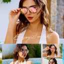 BIRCEN Polarized Sunglasses for Women UV - Protection Womens Retro Mirrored Shades with Acetate Frame BC2001
