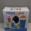 FANS-ONE Slushie Cup, 2 Pack Slushy Maker Cups, DIY Magic Squeeze Cups for Juice Milk Yogurt Make, Portable Double Layer Cup with Lid & Straw Cool Stuff Things for Kids Friends Family (Blue+New Pink)