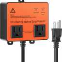 Washing Machine Surge Protector, Ortis Double Outlet Voltage Protector for Home Appliances with Time Delay, Protects Against Brownout, Spike, Instant Surge All Voltage Abnormalities, Orange