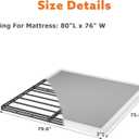 2 Inch Thin Box Spring for King Bed Bases - Heavy Duty Metal Mattress Foundation with Fabric Cover,3000 lbs Capacity,Low Profile King Box Spring Only,Noise Free,Easy Assembly