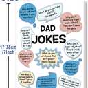4 x Asmallgf Fathers Day Card Gift for Dad Him, Humor Father's Day Decoration Gifts from Son Daughter Kids, Emergency Dad Jokes Card, Meaningful Message for Father