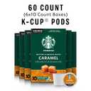 Starbucks K-Cup Coffee Pods, Flavored Hot or Iced Coffee, Caramel, 60 Keurig Pods