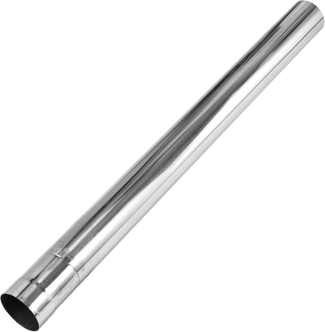 Motoforti 2.75" OD Straight Tubing Mandrel Tube Pipe 30" Length T304 Stainless Steel Universal Fit Piping Silver Tone