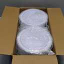 Goodluck 100 Pack Plastic Bowls with Silver Rim, 12oz Disposable Soup Bowls, Heavy Duty Dessert Bowls for Weddings, Parties, Dinners, Catering, and Everyday Use