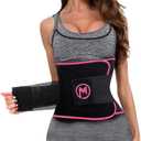 MERMAID'S MYSTERY Waist Trimmer for Women and Men - Sweat Bands for Stomach - Sweat Belt for High-Intensity Training Workouts (Pink)