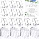 Roowest 100 Pcs Wedding Acrylic Place Card Holders Gifts Clear Table Number Holders 2 Inch Place Stands Acrylic Display Stand for Banquet Menu Dinner Home Party Events Decoration