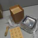 50 Pack Charcuterie Boxes with Clear Lids, Paper Disposable To Go Small Food Containers, 5 Inch Dessert Boxes for Sandwich, Cookie, Cake Slice, Strawberries (Brown)