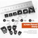 Tanstic 48Pcs Cage Nuts Snap-in Cage Nuts Rack Mount Cage Nuts Rack Mount Clip Nuts for Server Shelf Cabinets Rack Mount(M4 5 6 8 10 12)