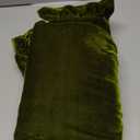 Velvet Pillow Shams Set of 2 Retro Ruffle Flounces Trim Soft Decorative Luxurious Solid Olive Green Farmhouse Vintage Pillow Cases for Bedroom Decor 20x36 inches Olive Green