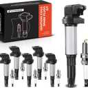 A-Premium Set of 6 Ignition Coil Pack and Iridium Spark Plugs Compatible with BMW 320i 325i 330i, 525i 530i, 760i 760Li, M3 X3 Z3 Z4, 3.0L, 3.2L