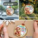 Bear Christmas Ornaments, Bear and Snow Woodland Decoration, Woodland Animals Wooden Hanging Ornaments for Christmas Tree, Keepsake Gifts for Bears Lovers, Men, Women, Wish You A Beary Merry Christmas