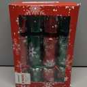 8 Pack Christmas Party Table Favor Non-Snap Crackers Red Green Snowflake Design, with Party Hat, Joke & Little Gift Inside, Xmas Gift, Christmas Seasonal Holiday Dinner Traditions